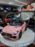 Mercedes Akülü Araba AMG GT 12 Volt Kumandalı Pembe - Görsel 6