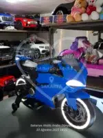 Akülü Yarış Motoru 12V Mavi – Elden Gaz Kontrollü, Çift Motorlu - Görsel 15