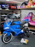 Akülü Yarış Motoru 12V Mavi – Elden Gaz Kontrollü, Çift Motorlu - Görsel 4