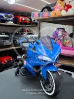 Akülü Yarış Motoru 12V Mavi – Elden Gaz Kontrollü, Çift Motorlu - Görsel 10