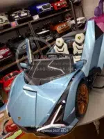 Lamborghini Sian 24V Ebeveyn Koltuklu Drift Akülü Araba - MP4 Dokunmatik Tabletli - Görsel 9