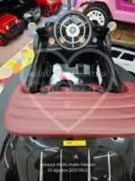 Classic Audi Horch 24V Ebeveyn Koltuklu Akülü Araba - Metalik Siyah Premium Seri - Görsel 13