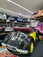 Classic Audi Horch 24V Ebeveyn Koltuklu Akülü Araba - Metalik Siyah Premium Seri - Görsel 14