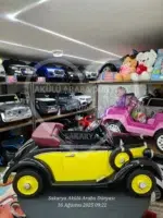 Classic Audi Horch 24V Ebeveyn Koltuklu Akülü Araba - Metalik Siyah Premium Seri - Görsel 15