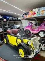 Classic Audi Horch 24V Ebeveyn Koltuklu Akülü Araba - Metalik Siyah Premium Seri - Görsel 16