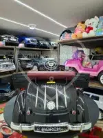 Classic Audi Horch 24V Ebeveyn Koltuklu Akülü Araba - Metalik Siyah Premium Seri - Görsel 22