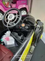 Classic Audi Horch 24V Ebeveyn Koltuklu Akülü Araba - Metalik Siyah Premium Seri - Görsel 28