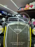 Classic Audi Horch 24V Ebeveyn Koltuklu Akülü Araba - Metalik Siyah Premium Seri - Görsel 33