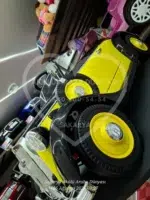 Classic Audi Horch 24V Ebeveyn Koltuklu Akülü Araba - Metalik Siyah Premium Seri - Görsel 34