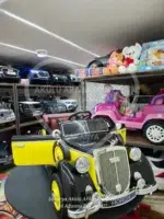 Classic Audi Horch 24V Ebeveyn Koltuklu Akülü Araba - Metalik Siyah Premium Seri - Görsel 39