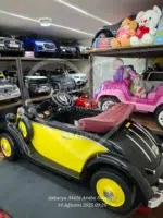 Classic Audi Horch 24V Ebeveyn Koltuklu Akülü Araba - Metalik Siyah Premium Seri - Görsel 6