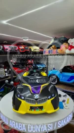 BMW i8 Görünümlü Akülü Araba Furkan Toys Cool Motors 12V - Siyah/Sarı Yarış Serisi