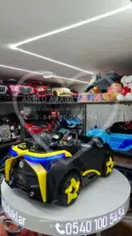 BMW i8 Görünümlü Akülü Araba Furkan Toys Cool Motors 12V - Siyah/Sarı Yarış Serisi - Görsel 9