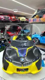 BMW i8 Görünümlü Akülü Araba Furkan Toys Cool Motors 12V - Siyah/Sarı Yarış Serisi - Görsel 10