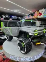 12V Dev Boyut 4x4 Jeep Akülü Araba - Cep Telefonu Kontrollü Gri - Görsel 14