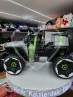 12V Dev Boyut 4x4 Jeep Akülü Araba - Cep Telefonu Kontrollü Gri - Görsel 17