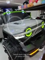 12V Dev Boyut 4x4 Jeep Akülü Araba - Cep Telefonu Kontrollü Gri - Görsel 24