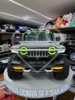 12V Dev Boyut 4x4 Jeep Akülü Araba - Cep Telefonu Kontrollü Gri