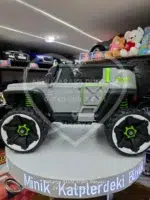 12V Dev Boyut 4x4 Jeep Akülü Araba - Cep Telefonu Kontrollü Gri - Görsel 9