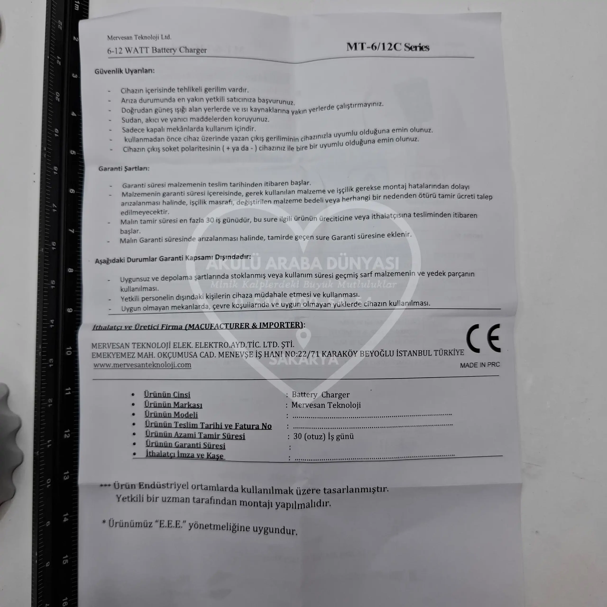 Mervesan MT-6/12C 6V / 12V 1A Akülü Araba ve Motor Şarj Cihazı | Orijinal Akıllı Adaptör - Görsel 15