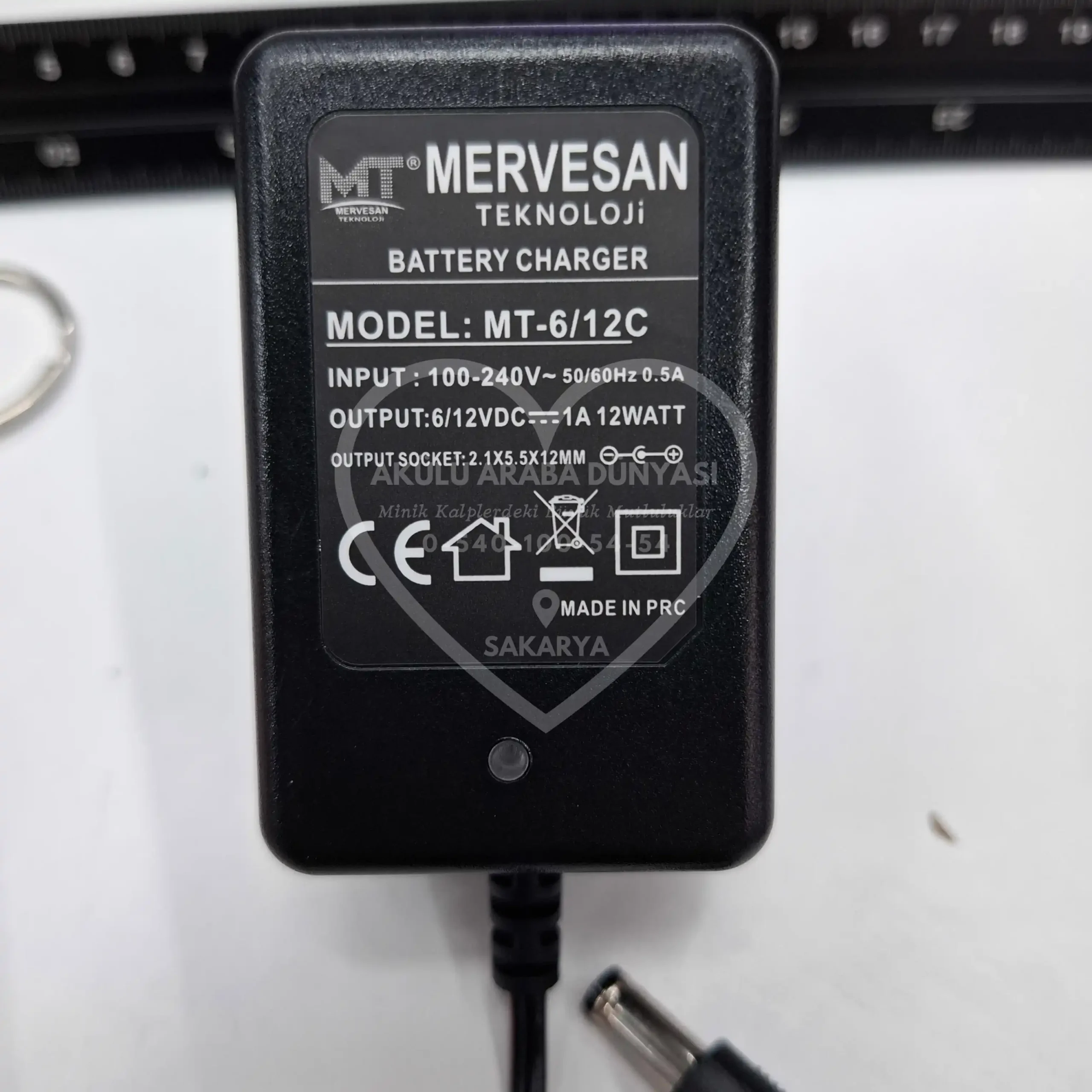 Mervesan MT-6/12C 6V / 12V 1A Akülü Araba ve Motor Şarj Cihazı | Orijinal Akıllı Adaptör - Görsel 1